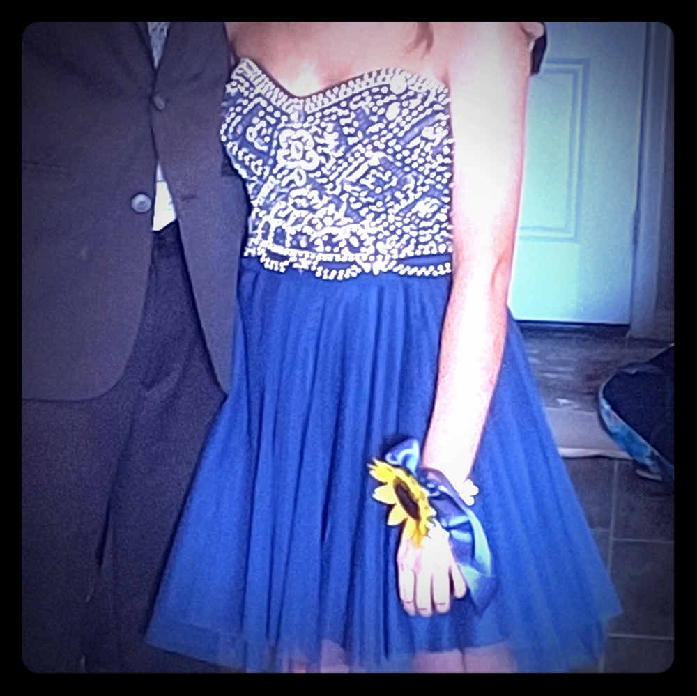 Short Navy semi formal dress